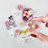 18 Pcs Flower Refrigerator Magnets, Cute Pink Refrigerator Magnets for Whiteboard, Girls Locker Magnets
