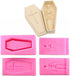 4Pcs/Set 3D Coffin with Cross & Skull Skeleton Fondant Molds, Halloween Theme Silicone Decorating Tools