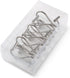 Nickel Shower Curtain Hooks - Rust Proof Decorative Rings for Bathroom, Silver Metal T-Bar Design, Set of 12