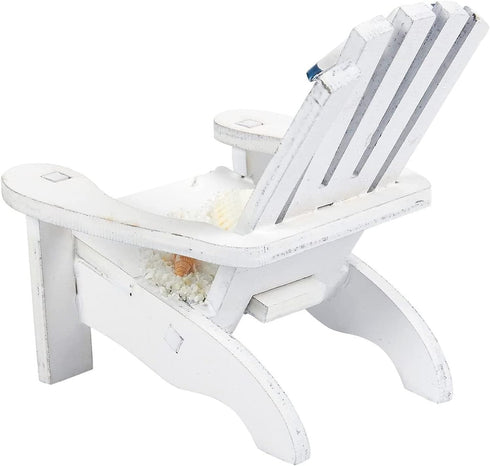 Set of 4 Mini Beach Chair for Bathroom, Nautical Home Decor, Ocean Decorations, Beach Decor (4 in)