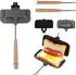 Breakfast Sandwich Maker, Double-Side Hot Dog Toaster with Removable Handle for Pancakes and Omelets