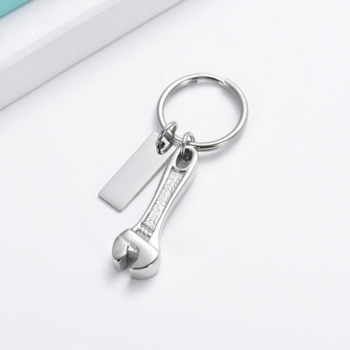 shajwo Wrench Urn Necklace for Ashes, Stainless Steel Hammer Cremation Jewelry Pendant for Women Men