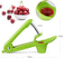 Yun River Cherry and Olive Pitter in Green, Stainless Steel, Easy to Use, Dishwasher Safe
