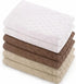 GREEN LIFESTYLE 12x12 inches Checker Washcloths 6 Pack, Soft, Durable, Highly Absorbent