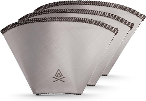 VSSL Nest Reusable #2 Stainless Steel Mesh Coffee Filter, Compact and Transportable, Perfect for Camping, Hiking,