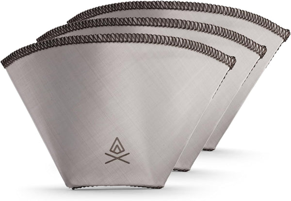 VSSL Nest Reusable #2 Stainless Steel Mesh Coffee Filter, Compact and Transportable, Perfect for Camping, Hiking,