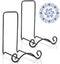 2 Pcs Wrought Iron Plate Stands for Display, Small Easel Stand Black Decorative Bowl Holder for Tabletop