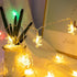 WFGGEH 10ft 20 Moon Star String Lights Plug in, LED Star and Moon Fairy Lights Warm White for Birthday Party Christmas