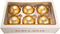 Kurt Adler Set of 6 Gold Glass Christmas Ornaments