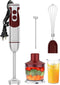 MegaWise Pro 5 in 1 Immersion Hand Blender, 1000W, 12 Speed, Titanium Blades, Includes 500ml Chopper, 600ml Beaker,