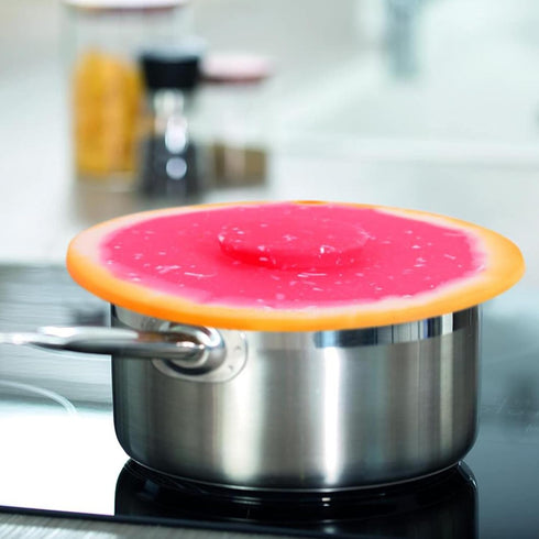 Charles Viancin Grapefruit Silicone Lid for Food Storage, 8''/20cm, BPA-Free, Oven & Dishwasher Safe