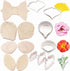 8set Gumpaste Flower Silicone Mold and Cutter, Stainless Steel Flower Cutter for Wedding and Birthday Cake Decorating