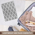 3D Rose Dark Gray Quatrefoil Pattern - Grey Moroccan Tiles - Modern Stylish Geometric Clover Lattice Towel, 15 x 22