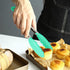 Small Tongs with Silicone Tips, 7-Inch Serving Tongs, Set of 3 (Pink Mint Yellow)