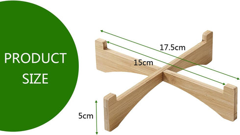 Wood Plant Stand,Bamboo Plant Stand,Sturdy and Stable Flower Pot Stand,Mid Century Modern Planter Holder,Decorative Plant Pot Holder for Indoor Outdoor 6.3 Inch
