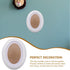 Garneck Oval Wood Picture Frame - Wall Hanging Decoration 7 Inch, White