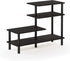 3-Tier Furinno Turn-N-Tube Side Display Rack, Espresso/Black