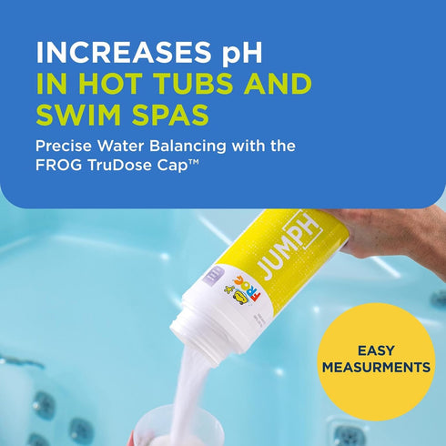 2 lb 2 Pack FROG JumpH pH Increaser for Hot Tubs and Swim Spas - Bottle with TruDose Measuring Cap for Easy Maintenance