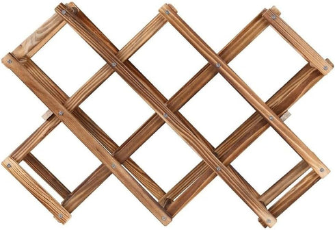 Freestanding Stackable Wine Rack Organizer, Foldable Design for Countertop and Cabinets, Scratch-resistant Protector