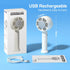 Portable Handheld Fan with Refrigeration Mode, 3 Speed Cold Wind, 3000mAh Rechargeable USB Fan, Quick Cool Down