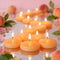 36 Packs 3 Inch Honey Peach Scented Floating Candles, 8-10 Hours Burn