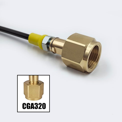 External Soda Water Maker Machine Fill Station Adapter, 98 Inches Hose Kit with Quick Disconnect Connector TR21-4