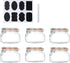Encheng 16 oz Glass Jars with Airtight Lids, Leak Proof Rubber Gasket, 6 Pack Wide Mouth Mason Jars for Kitchen