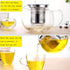 Lead-Free Thicken Glass Teapot Kettle with Removable Stainless Steel Infuser – 33oz / 950mm for Blooming and Loose Leaf