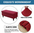 Lussenwert Ottoman Cover Rectangle - Stretch Jacquard Storage Bench Cover With Elastic Bands and Ties, Removable