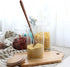 Long Wooden Spoons, 5 Pieces Korean Style 10.9 inches, 100% Natural Wood for Soup Mixing Kitchen Tools