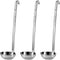 meekoo 3 Pieces Stainless Steel Ladle, Soup Handle with Pouring Rim for Cooking Soup Sauce, 3 oz
