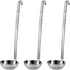 meekoo 3 Pieces Stainless Steel Ladle, Soup Handle with Pouring Rim for Cooking Soup Sauce, 3 oz