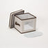 Household Essentials 534 Dinnerware Storage Box, Lid and Handles, Chest for Salad Plates, Natural Canvas with Brown Trim