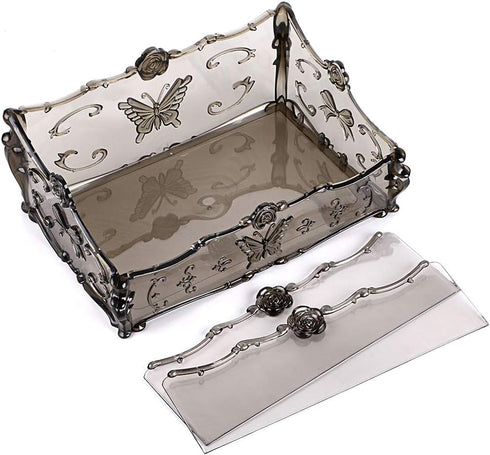 Hipiwe 3 Slots Acrylic Makeup Organizers, Cosmetic Storage Rack Holder for Dresser and Bathroom