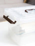Plastic Storage Latch Bins with Lids, 8 Packs 6Qt Stackable Storage Boxes for Organizing