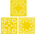 Silicone Trivets for Hot Dishes, Non-Slip Heat Resistant Square Hot Pads for Kitchen Countertop, Set of 3 Yellow