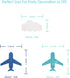 Halodete 100pcs Glitter Cloud & Airplane Confetti, Plane Table Confetti, Baby Shower Party Decor, Boy Birthday Party