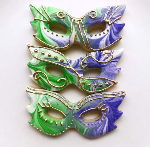 Ann Clark 4.5" Mardi Gras Mask Cookie Cutter, Made in USA