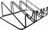 Countertop Wine Rack, 3 Bottle Holder for Wine Storage, Modern Matte Black Metal Wine Rack for Tabletop