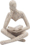 MinrzPet Bookshelf Decor, Reading Thinker Sculpture Figurine, Coffee Table Decor, Entry Way Table