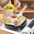 4 Cups Egg Pans Omelette Pan Egg Pans Nonstick Easy Clean,Crepe Pan Egg Mold for Breakfast Sandwiches Compatible with Gas Stove and Induction Cookware, 9*1.77*9in, AS the pictures, XY20008 by XZHOUSE