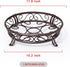 Yimobra Metal Plant Stand, Heavy Duty Rustproof Wrought Iron Planter Stands for Outdoor Indoor, 11.8 Inches, Bronze