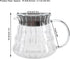 Fdit High Borosilicate Glass Coffee Pot, Exquisite Kettle with Rubber Cover, Coffee Maker for Home, Hotel, Office (1#)