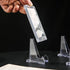Acrylic Card Stands, Mini Coin Display Easel Holders for Coins, Pocket Watches, and Challenge Medals (Clear, 30 Pieces)
