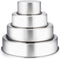 TeamFar Cake Pan Set, 4'' & 6'' & 8'' & 9 ½'' Stainless Steel Round Baking Pans for Baking, Steaming, Serving