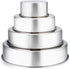 TeamFar Cake Pan Set, 4'' & 6'' & 8'' & 9 ½'' Stainless Steel Round Baking Pans for Baking, Steaming, Serving