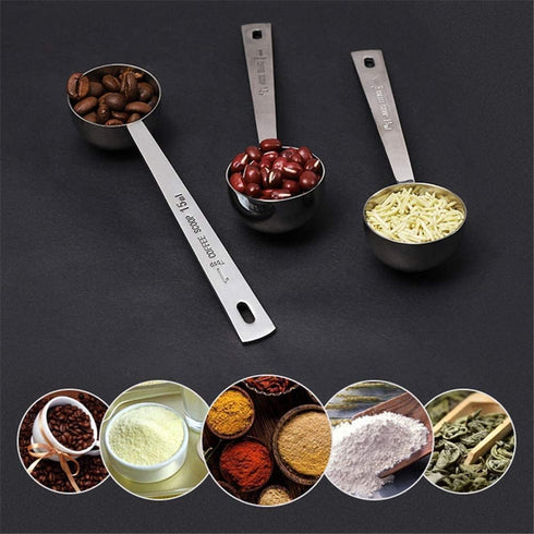 Jasni Stainless Steel Coffee Scoop Spoon, Set of 3, 1 Tablespoon