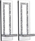 Aeveco Set 2, 4)) Crystal Crush Diamond Mirrored Candle Sconces, Silver Wall Candle Holder of Wall Decorations