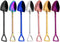 Rolin Roly 7Pcs Colourful Shovel Spoons, Rainbow Stainless Steel Dessert Spoon Set for Mixing Drinks