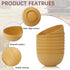 Homienly Cereal Bowl Set, Lightweight Unbreakable Wheat Straw Fiber Bowls, Yellow, 26 OZ